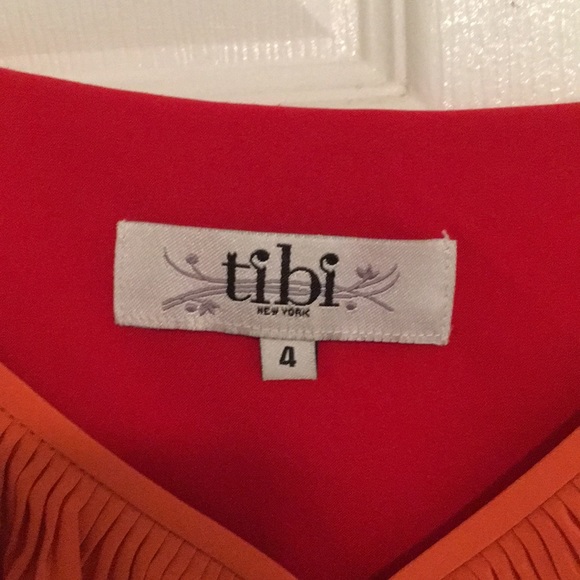 Tibi Mini Orange Ruffle Dress - Picture 3 of 3